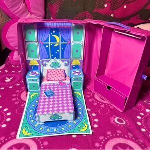 Vintage Retro Barbie Doll Pink 90’s Carry & Play Bedtime Case